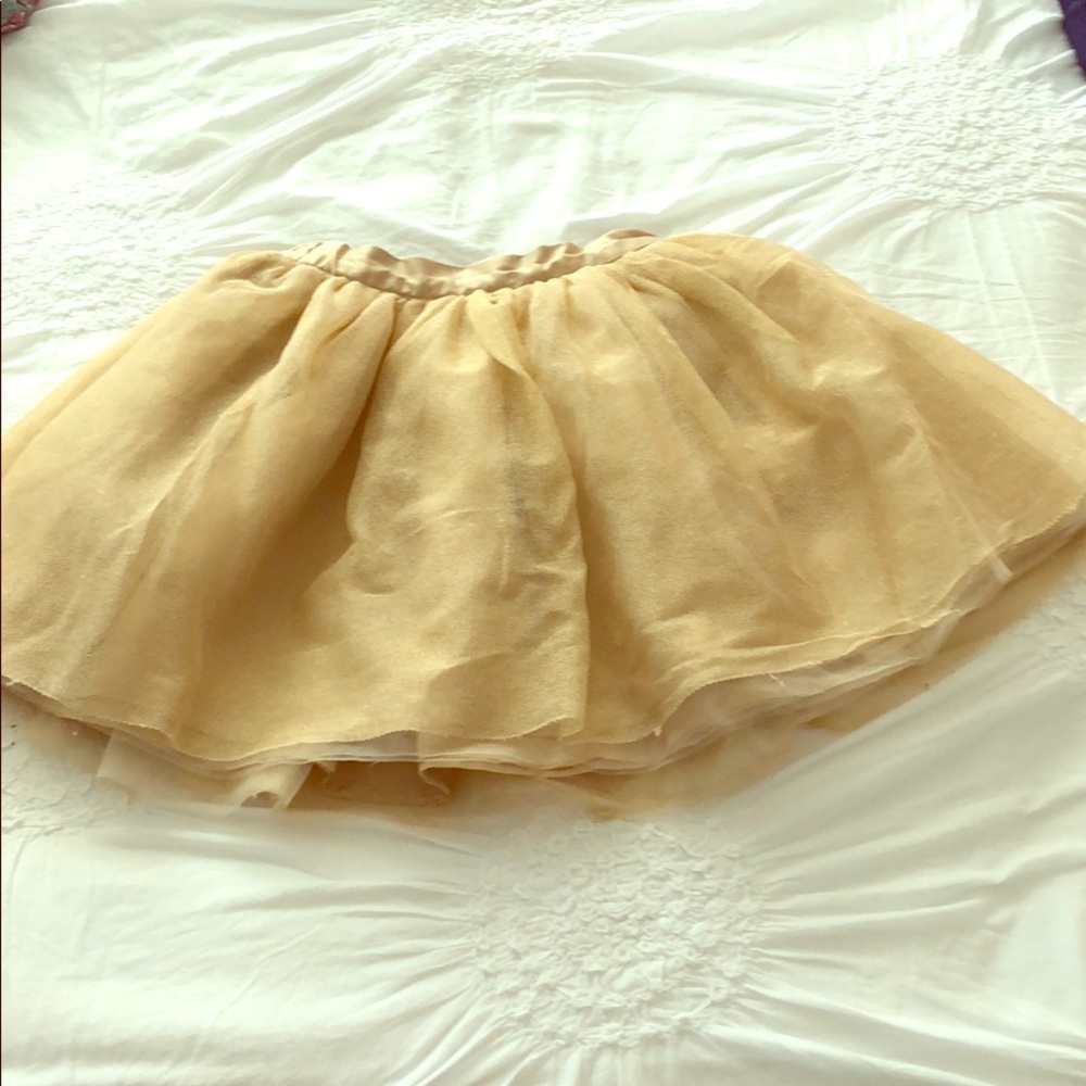 Metallic gold tulle skirt